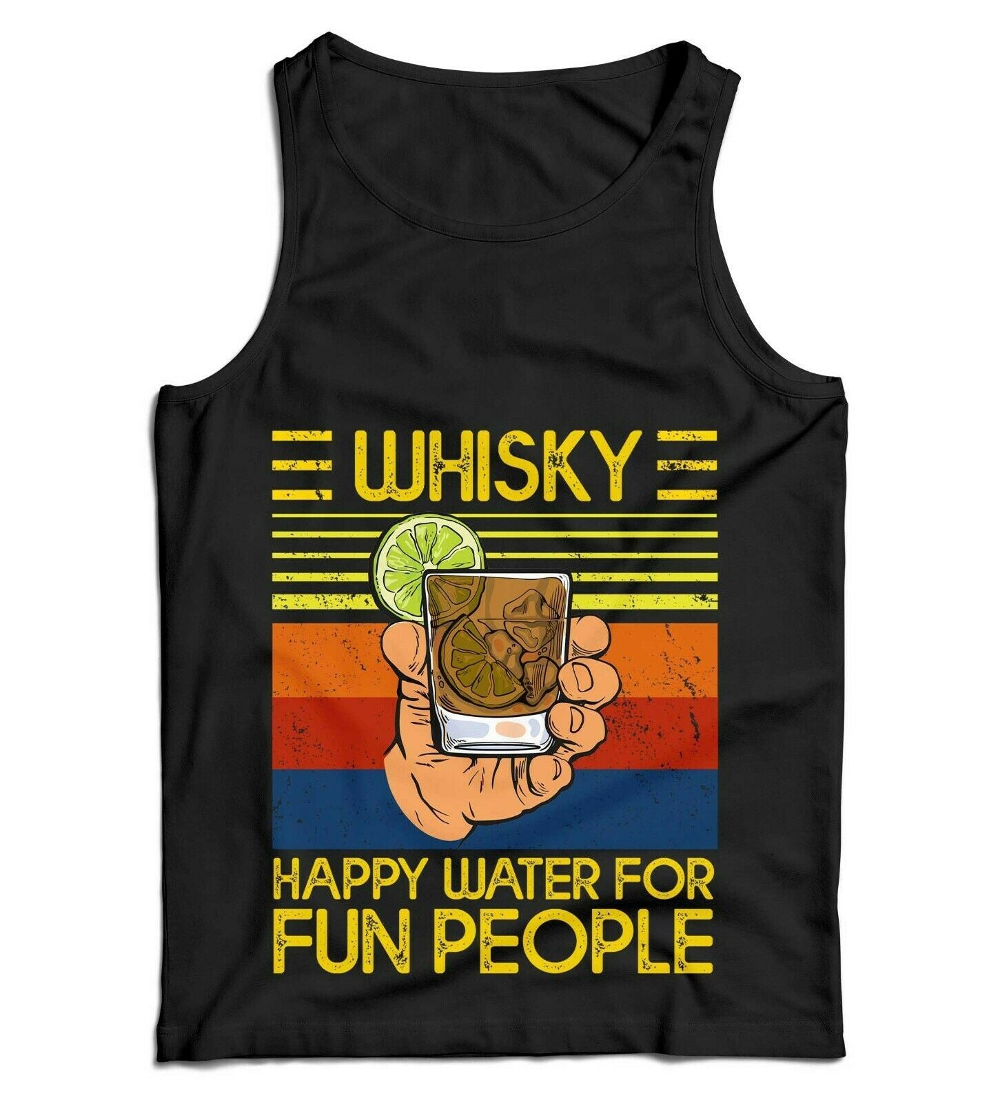 Whisky Happy Water For Fun People Ladies Vest Tank Top