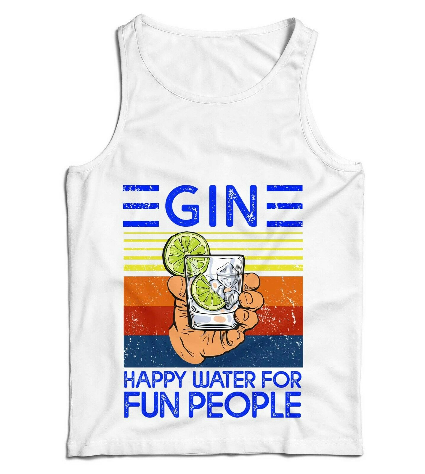 Gin Happy Water For Fun People Ladies Vest Tank Top