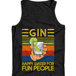 Gin Happy Water For Fun People Ladies Vest Tank Top