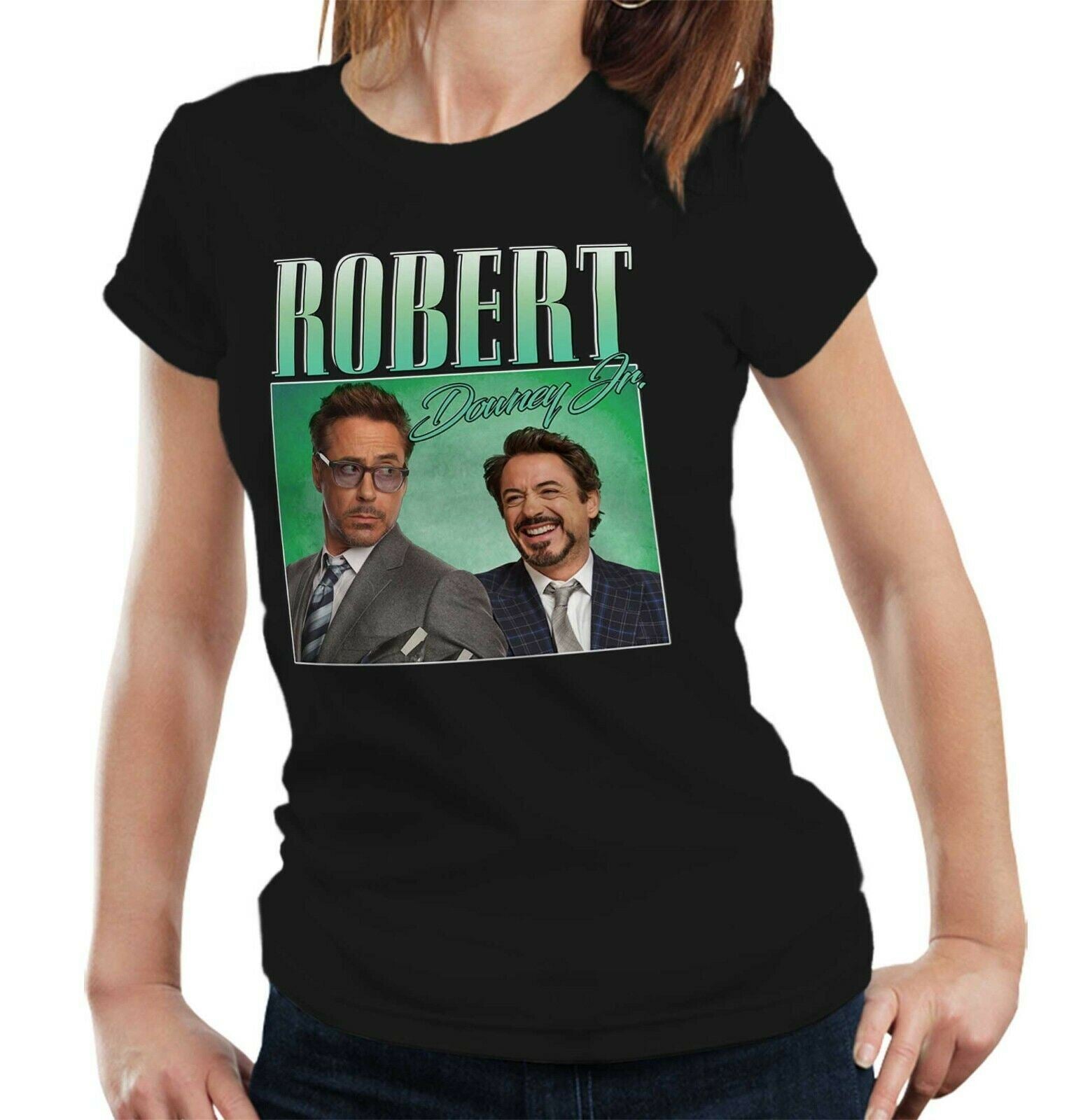 Robert Downey Jr Appreciation Tshirt Ladies Fitted