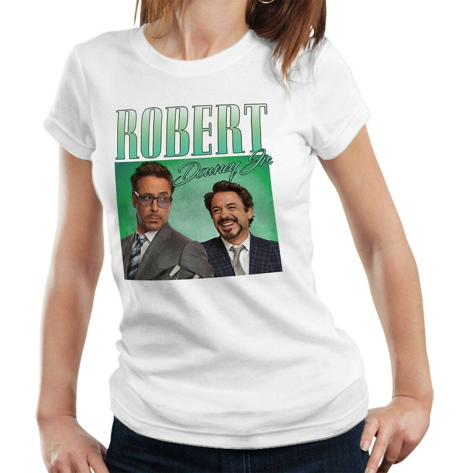 Robert Downey Jr Appreciation Tshirt Ladies Fitted