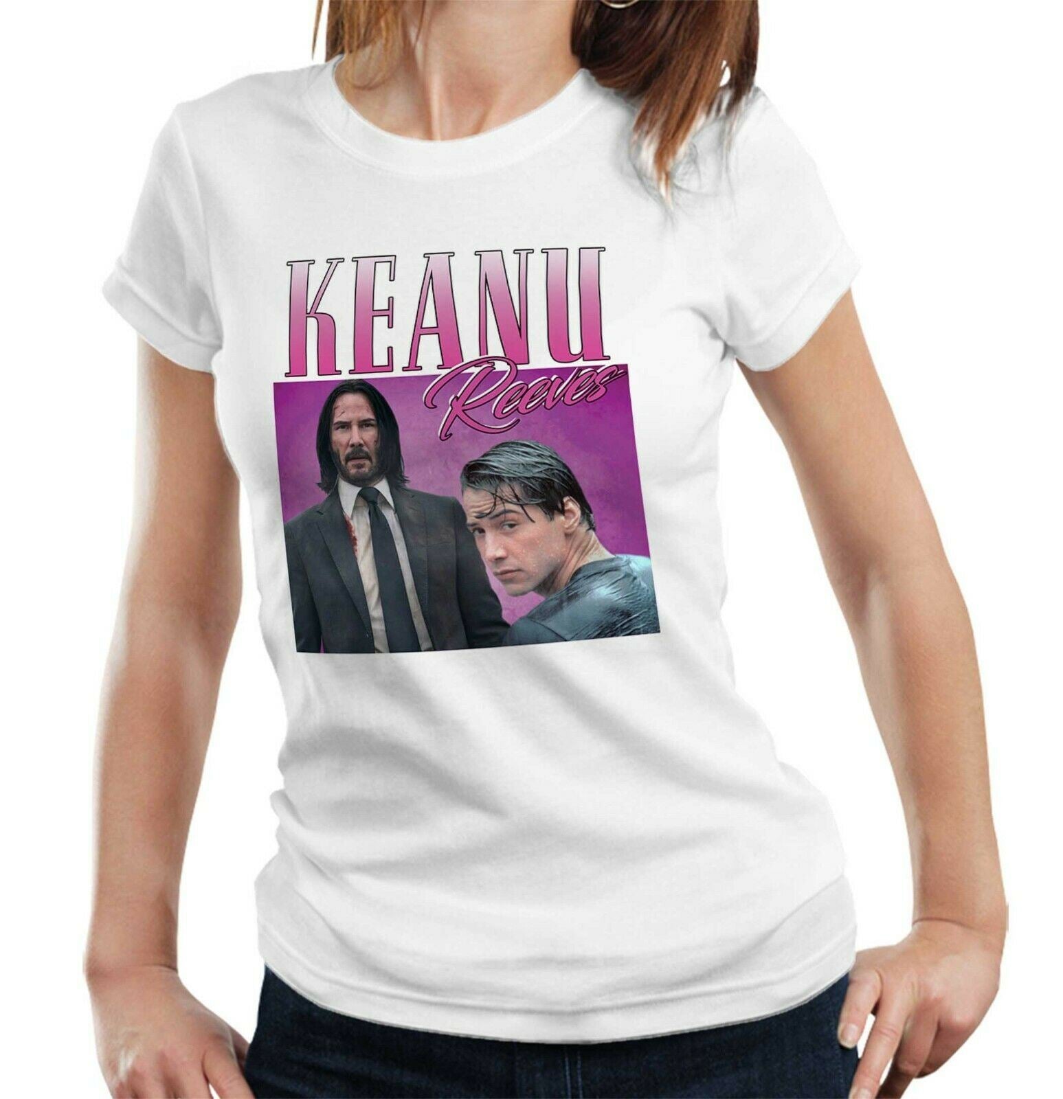 Keanu Reeves Appreciation Tshirt Ladies Fitted