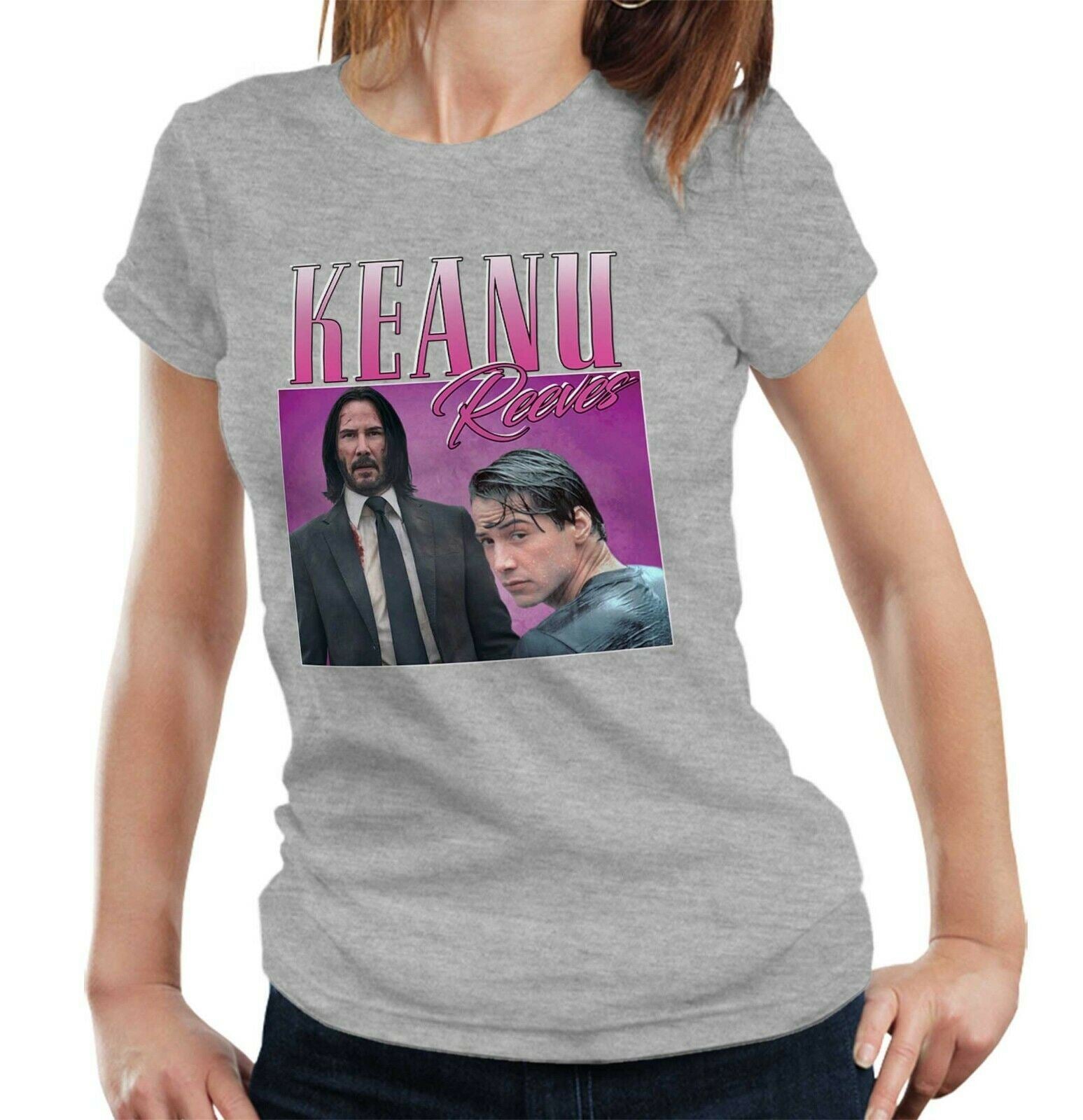 Keanu Reeves Appreciation Tshirt Ladies Fitted