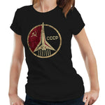 USSR Rocket CCCP Tshirt Fitted Ladies