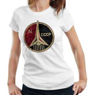 USSR Rocket CCCP Tshirt Fitted Ladies