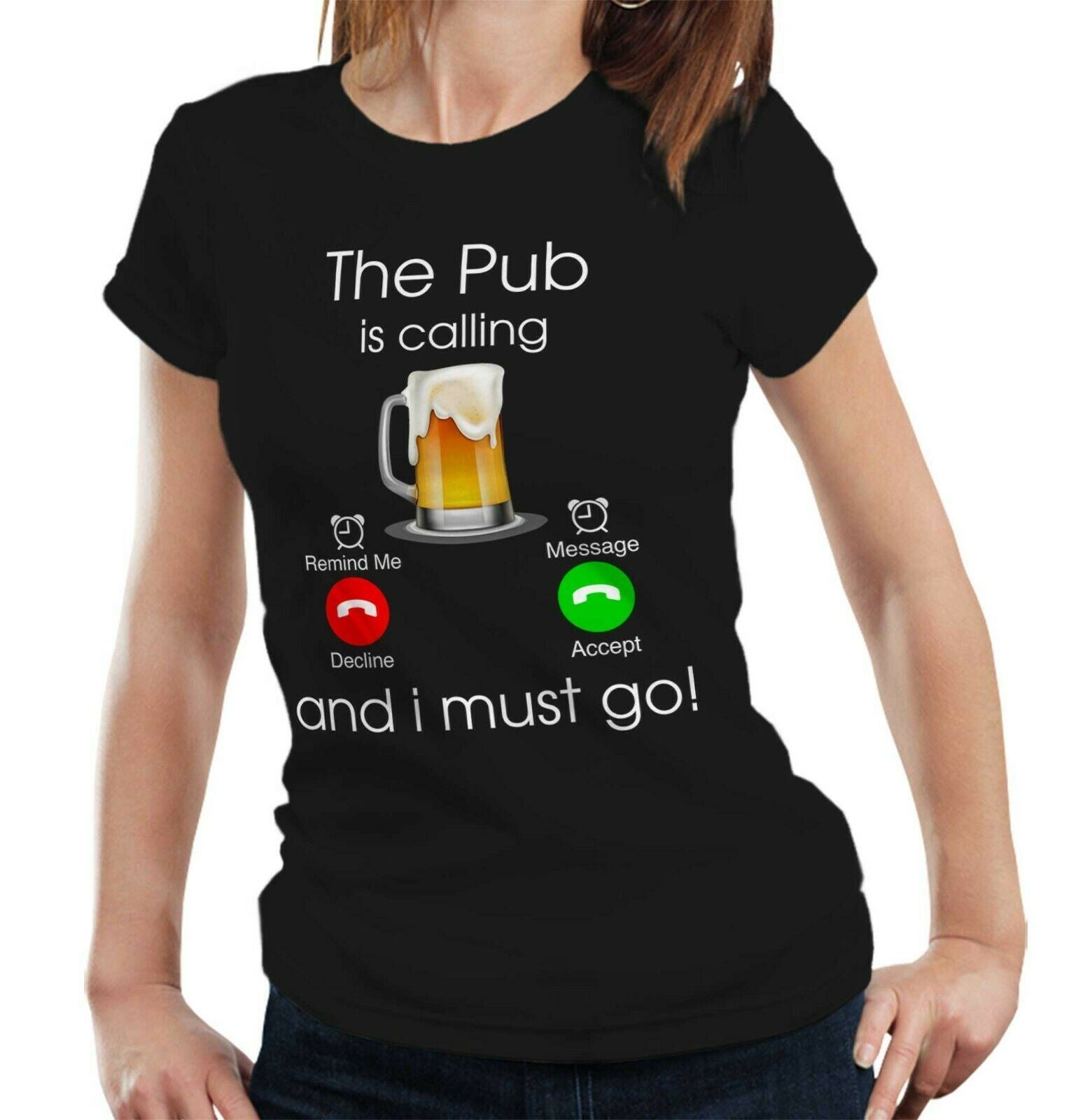 The Pub Is Calling Tshirt Fitted Ladies