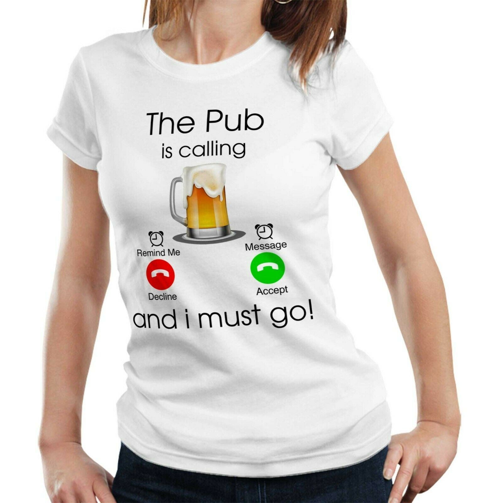 The Pub Is Calling Tshirt Fitted Ladies