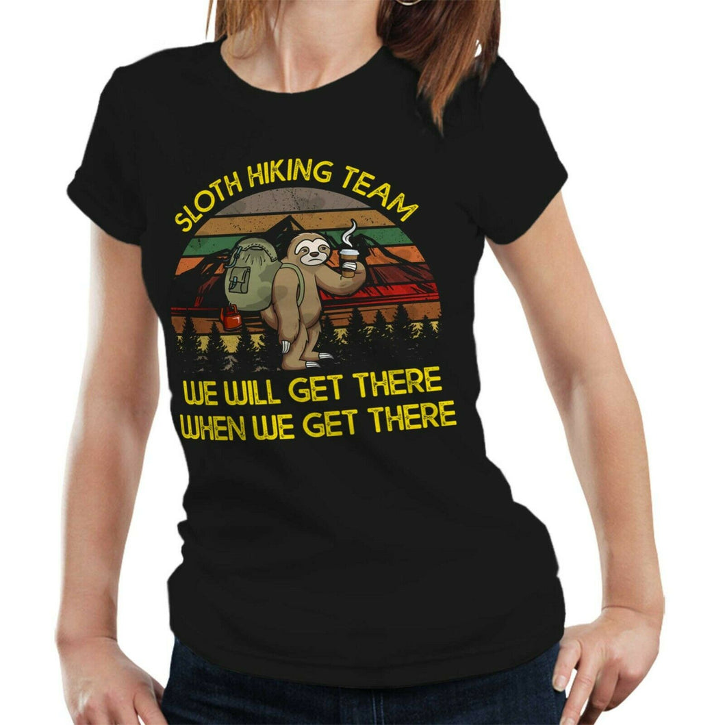 Sloth Hiking Team Tshirt Fitted Ladies