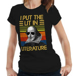I Put The Lit In Literature Tshirt Fitted Ladies