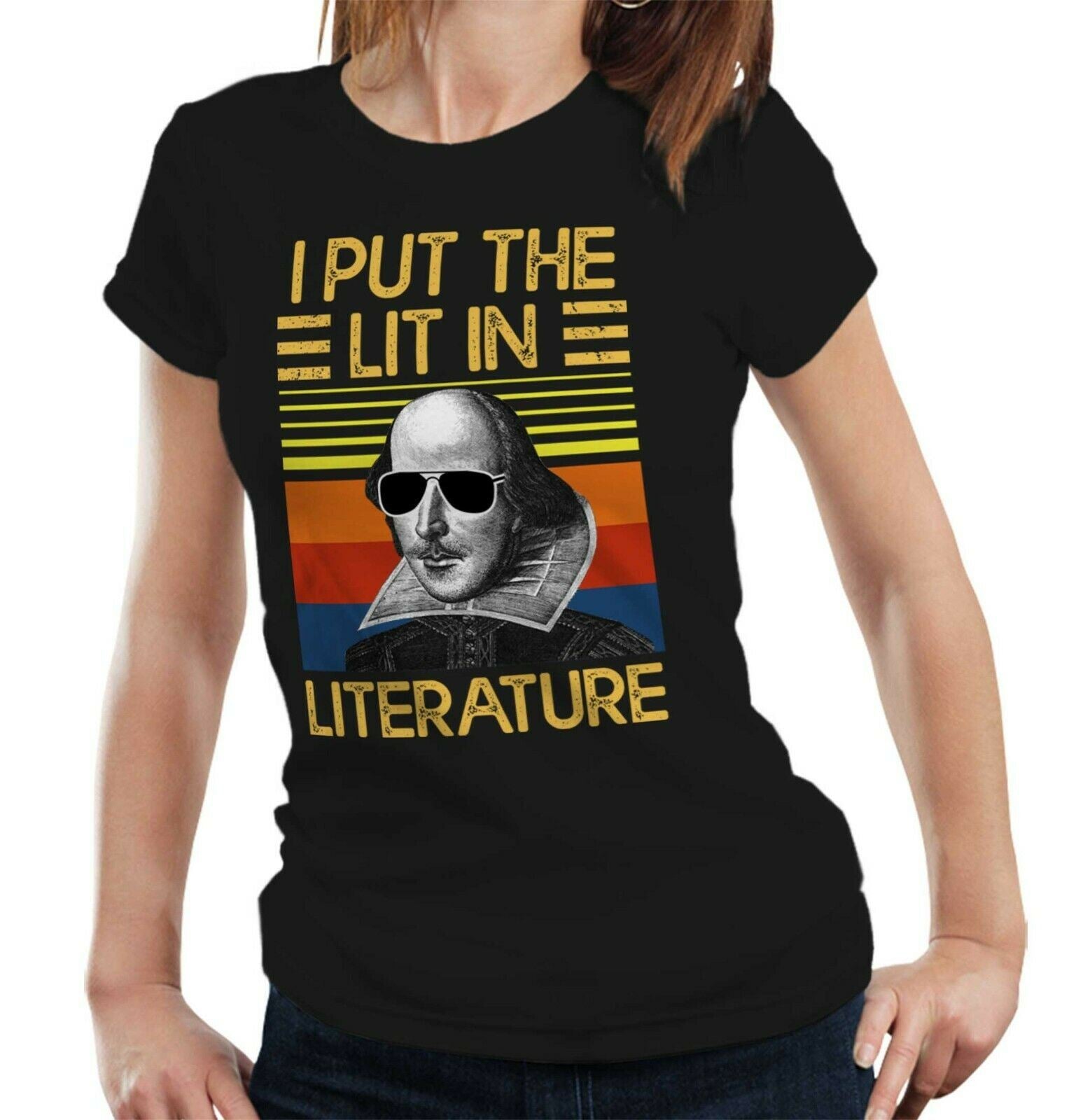 I Put The Lit In Literature Tshirt Fitted Ladies