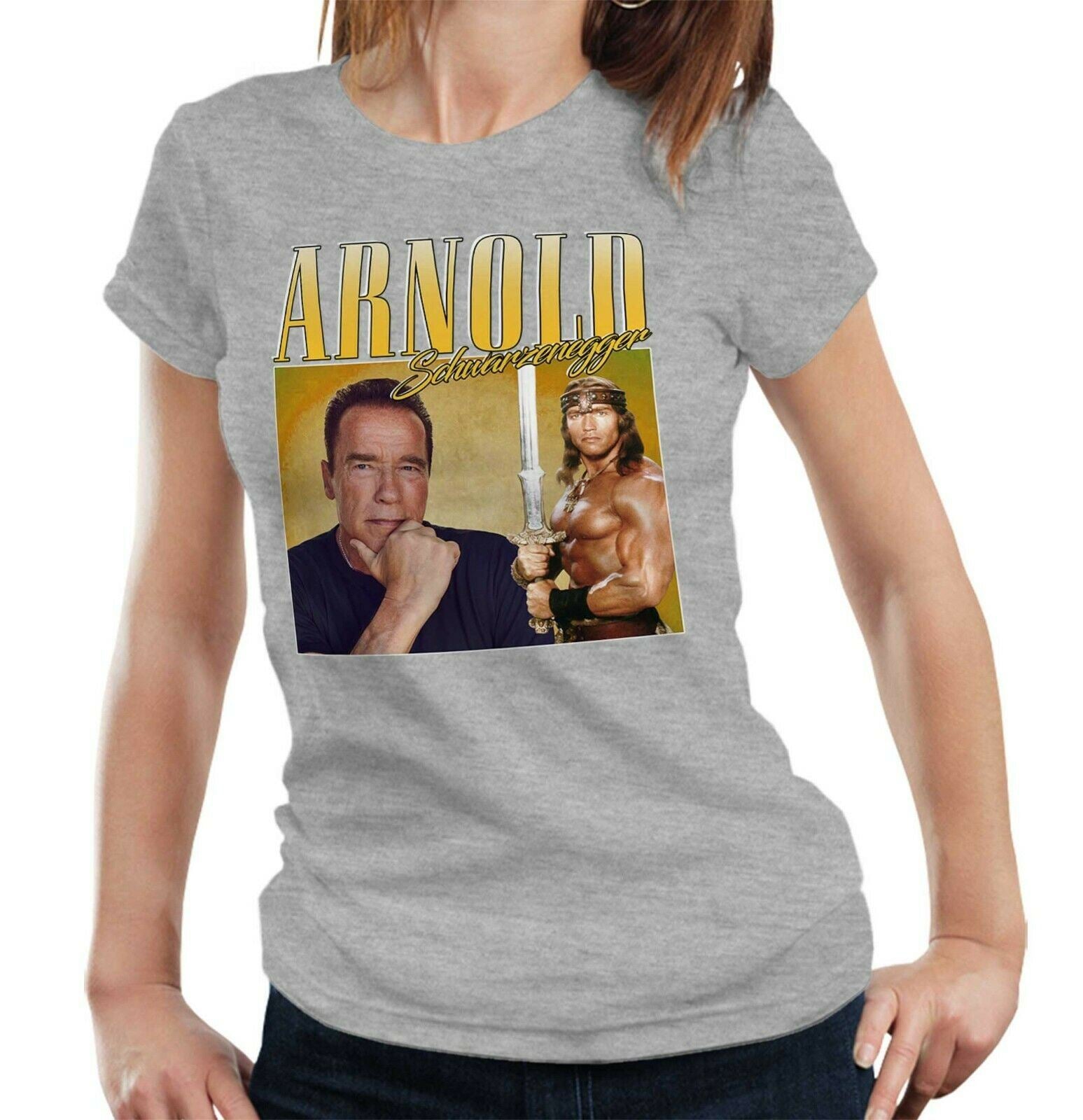 Arnold Schwarzenegger Appreciation Tshirt Fitted Ladies