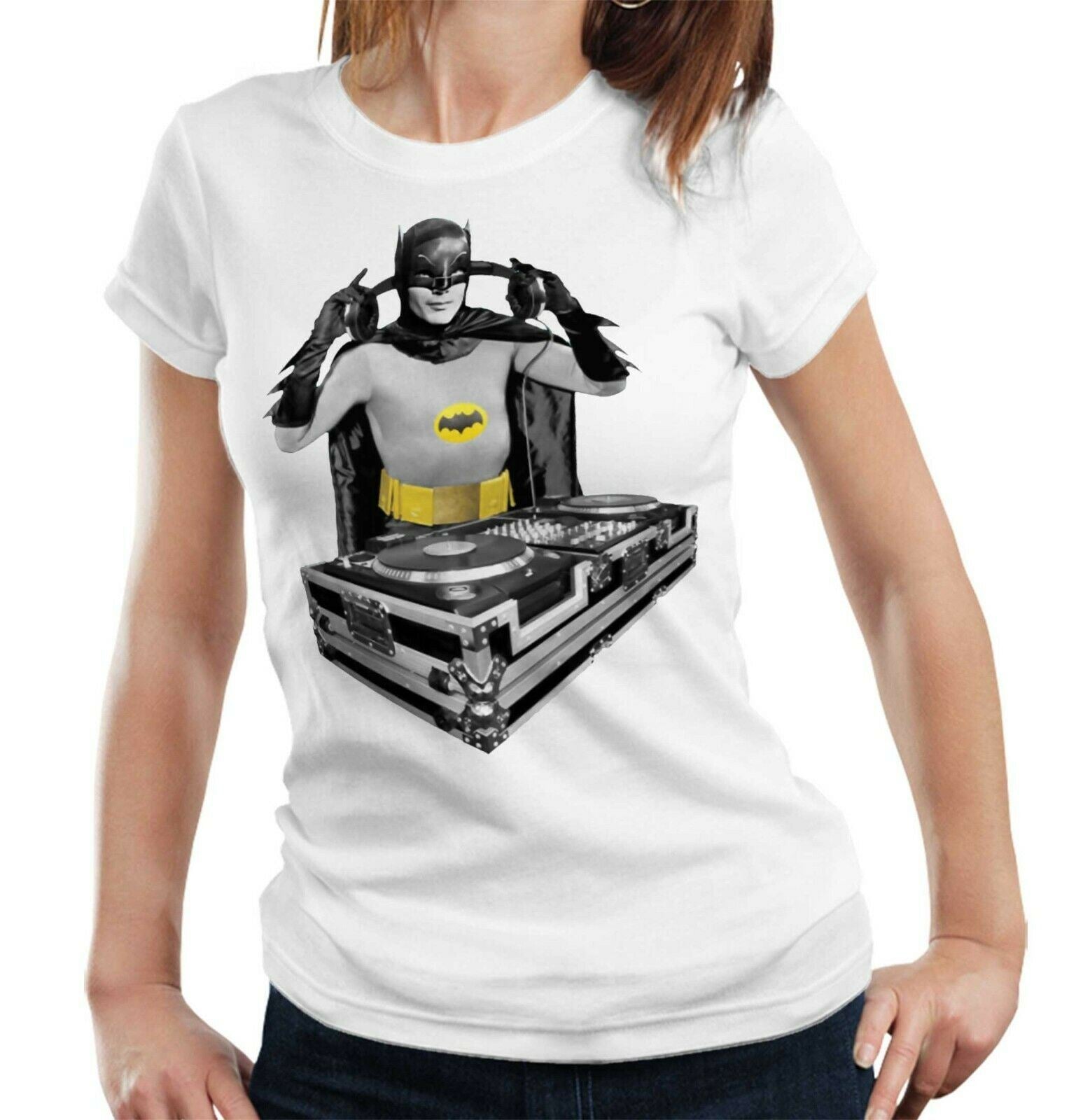 Batman DJ Tshirt Fitted Ladies