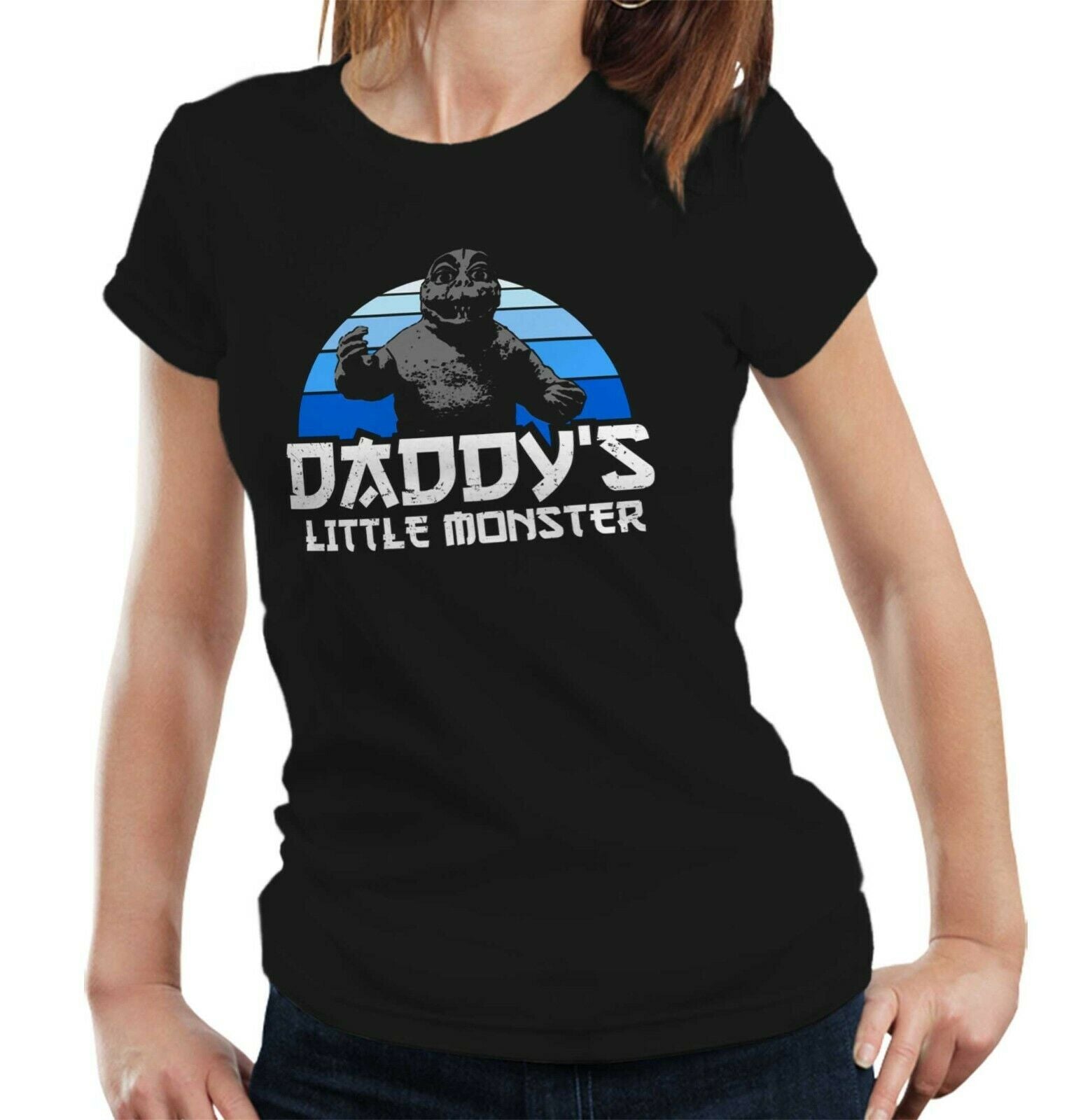 Daddy's Little Monster Tshirt Fitted Ladies