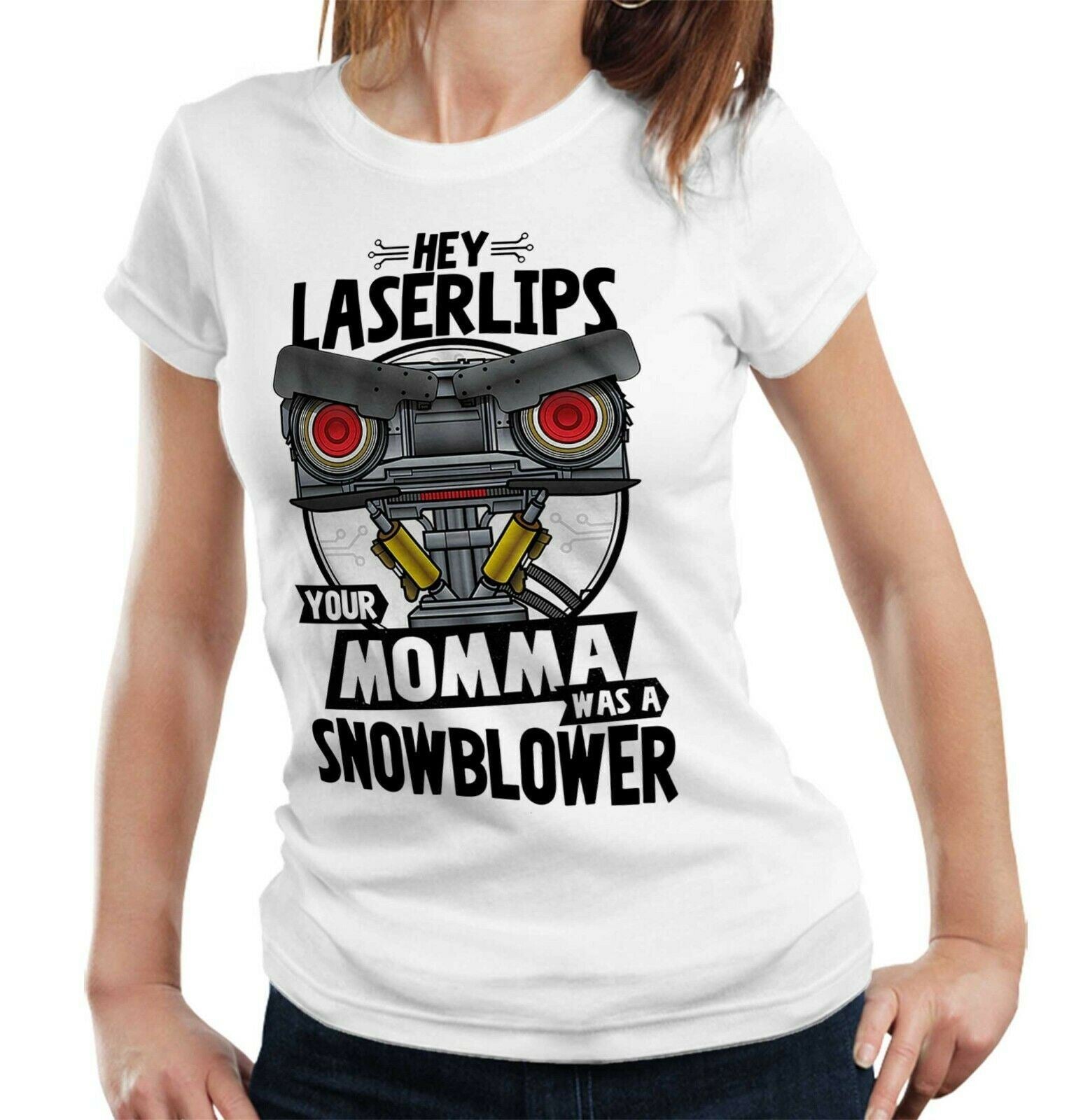 Hey Laser Lips Tshirt Fitted Ladies