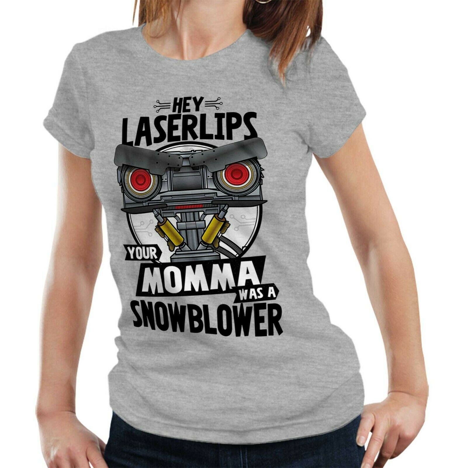 Hey Laser Lips Tshirt Fitted Ladies