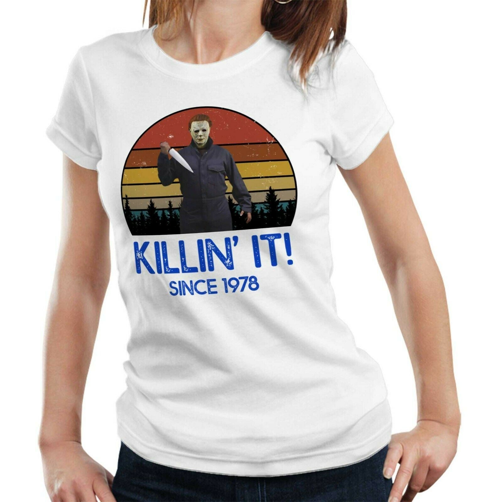 Killin' It Halloween Tshirt Fitted Ladies