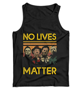 No Lives Matter Horror Characters Ladies Vest Tank Top