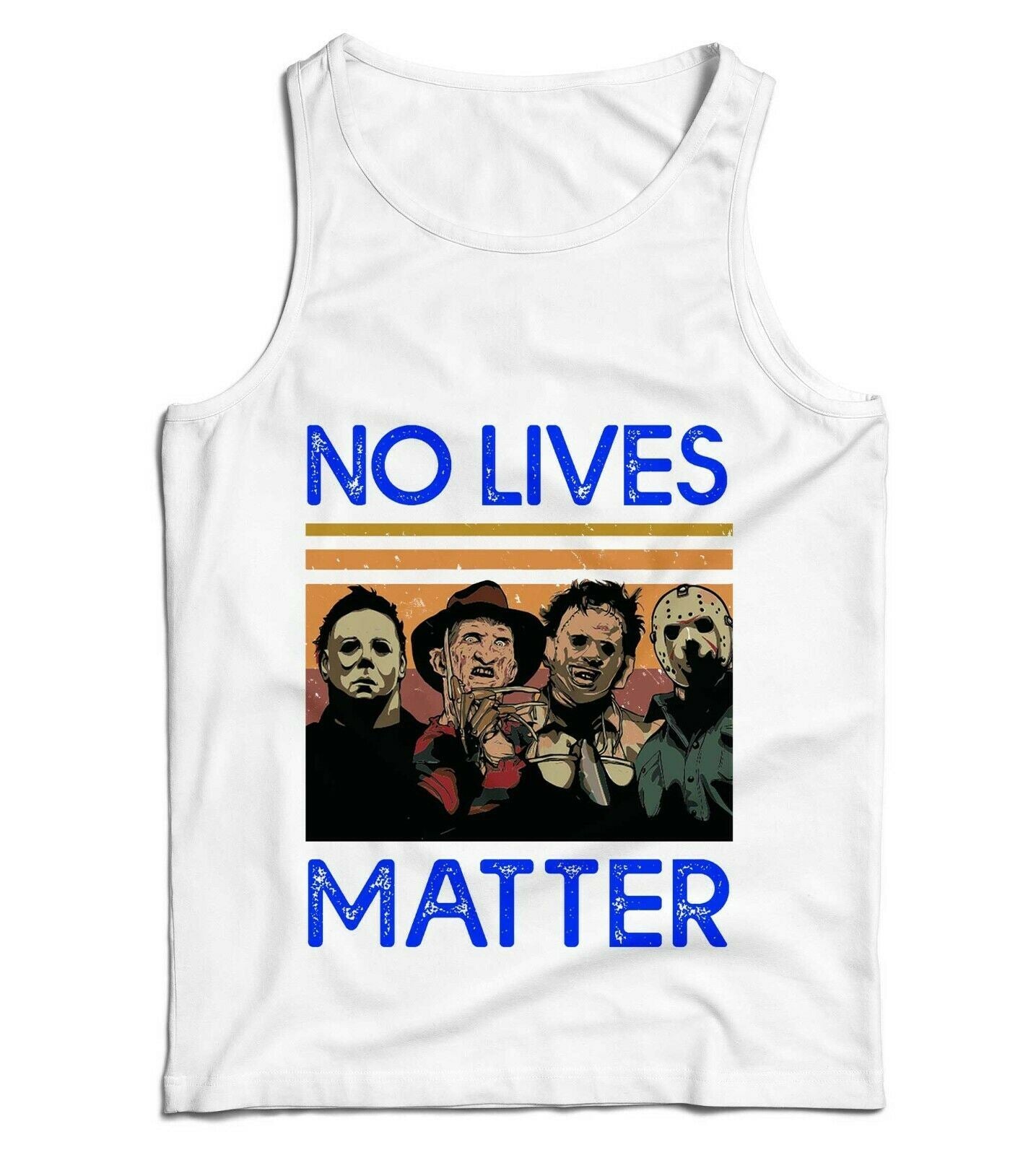 No Lives Matter Horror Characters Ladies Vest Tank Top