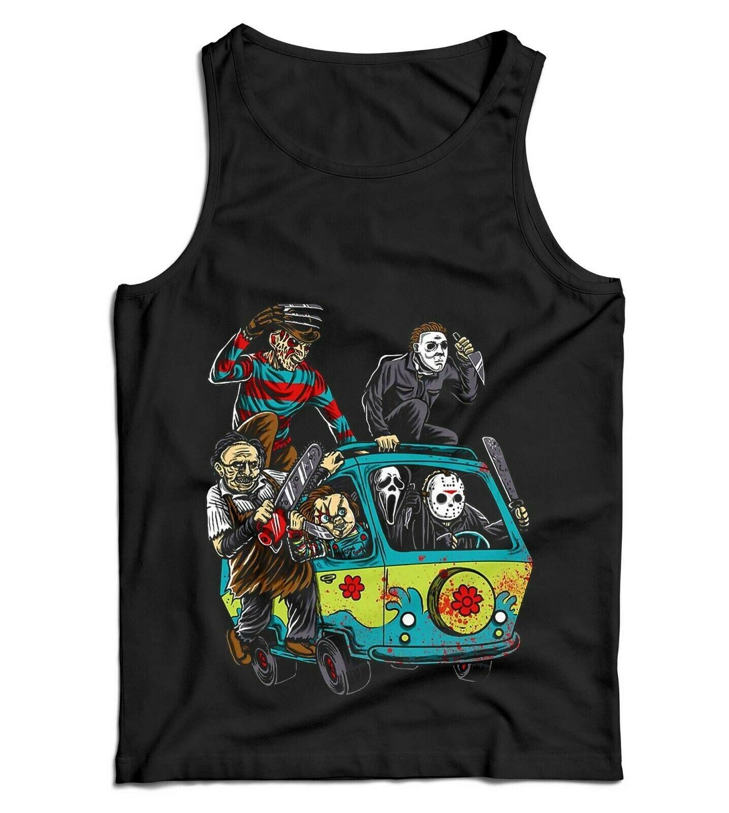 Horror Cartoon Scooby Parody Ladies Vest Tank Top