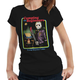 Camping For Beginners Tshirt Fitted Ladies