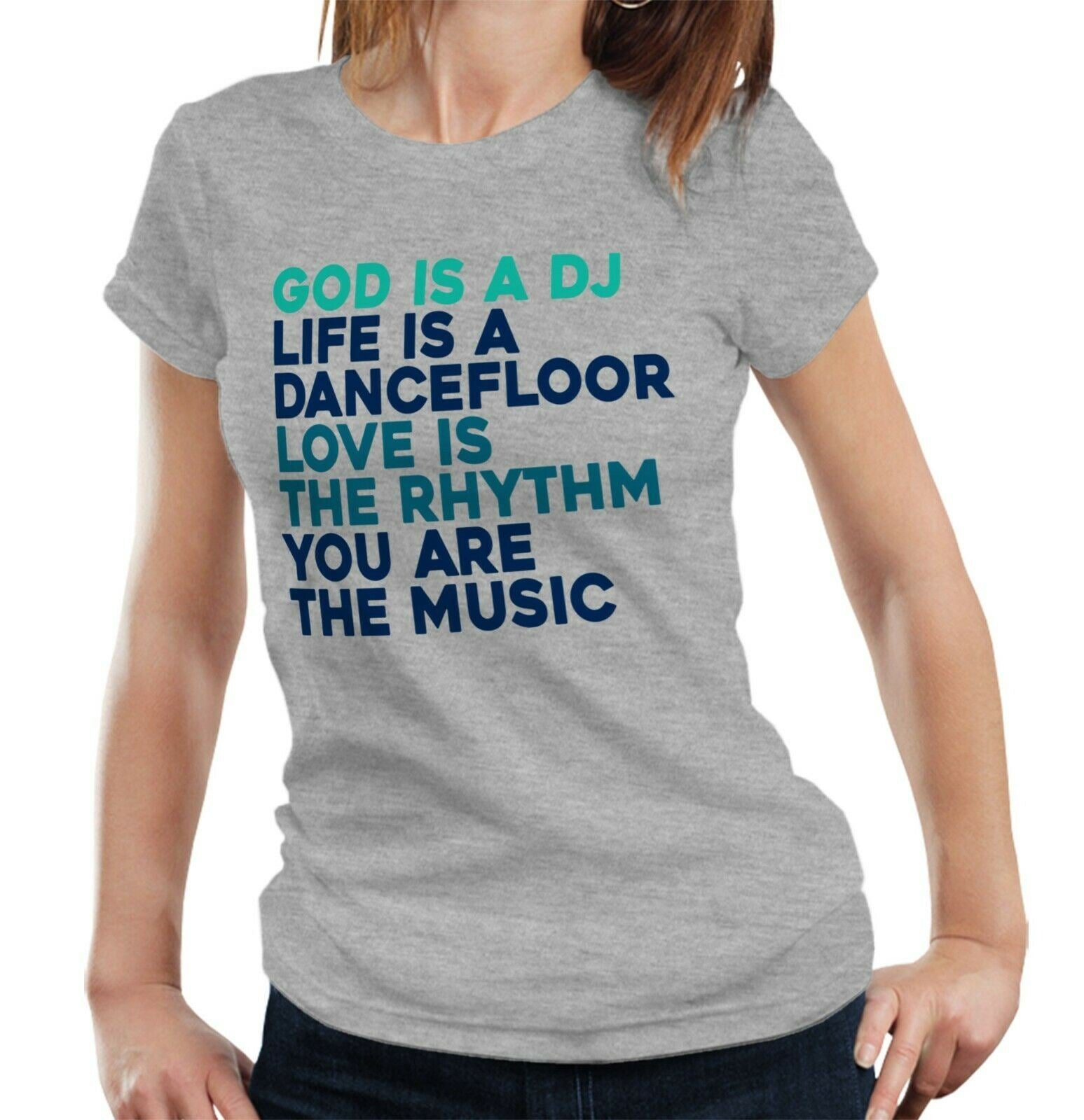 God Is A DJ Tshirt Fitted Ladies