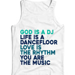 God Is A DJ Ladies Vest Tank Top