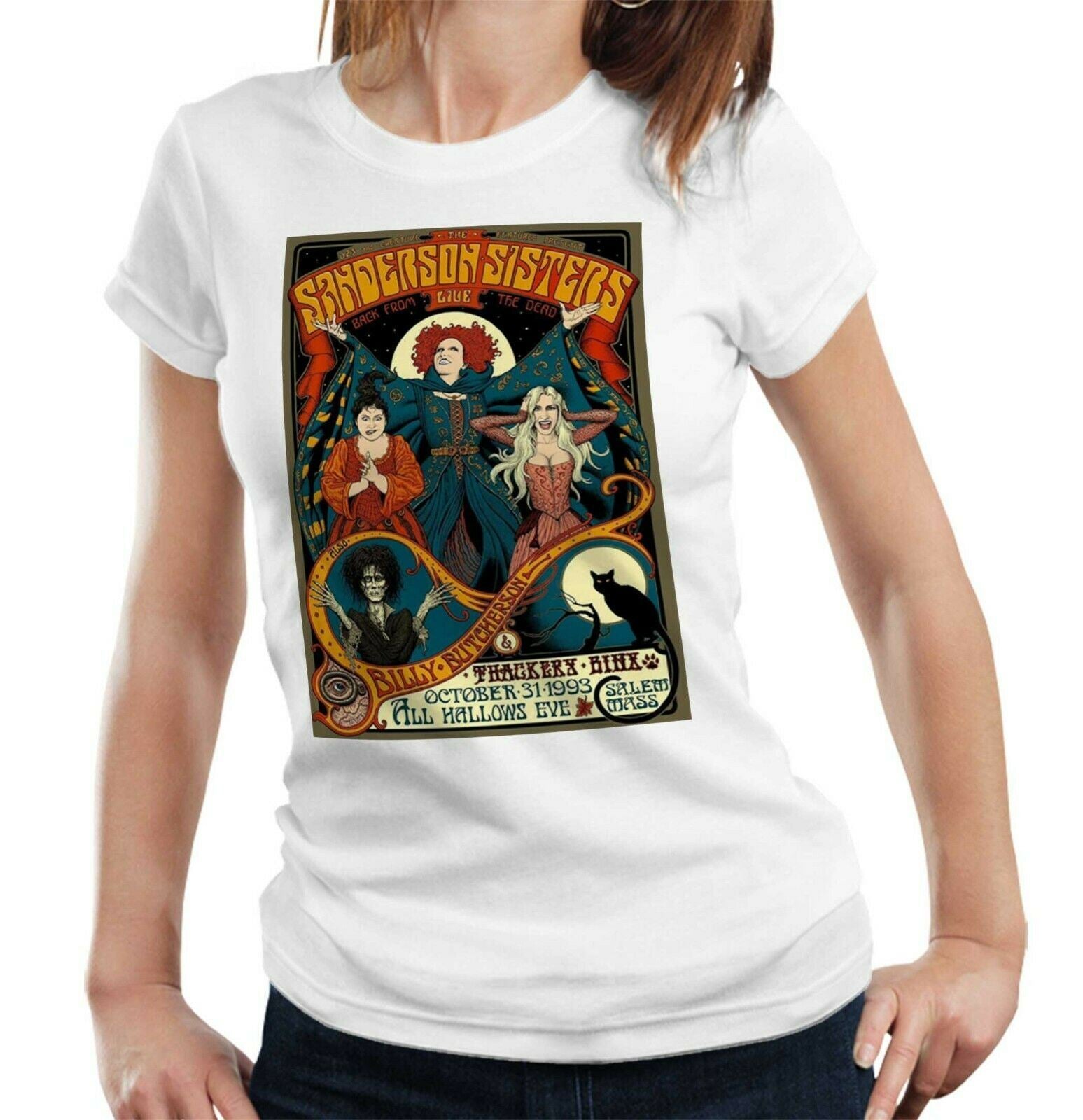 Sanderson Sisters Hocus Pocus Tshirt Fitted Ladies