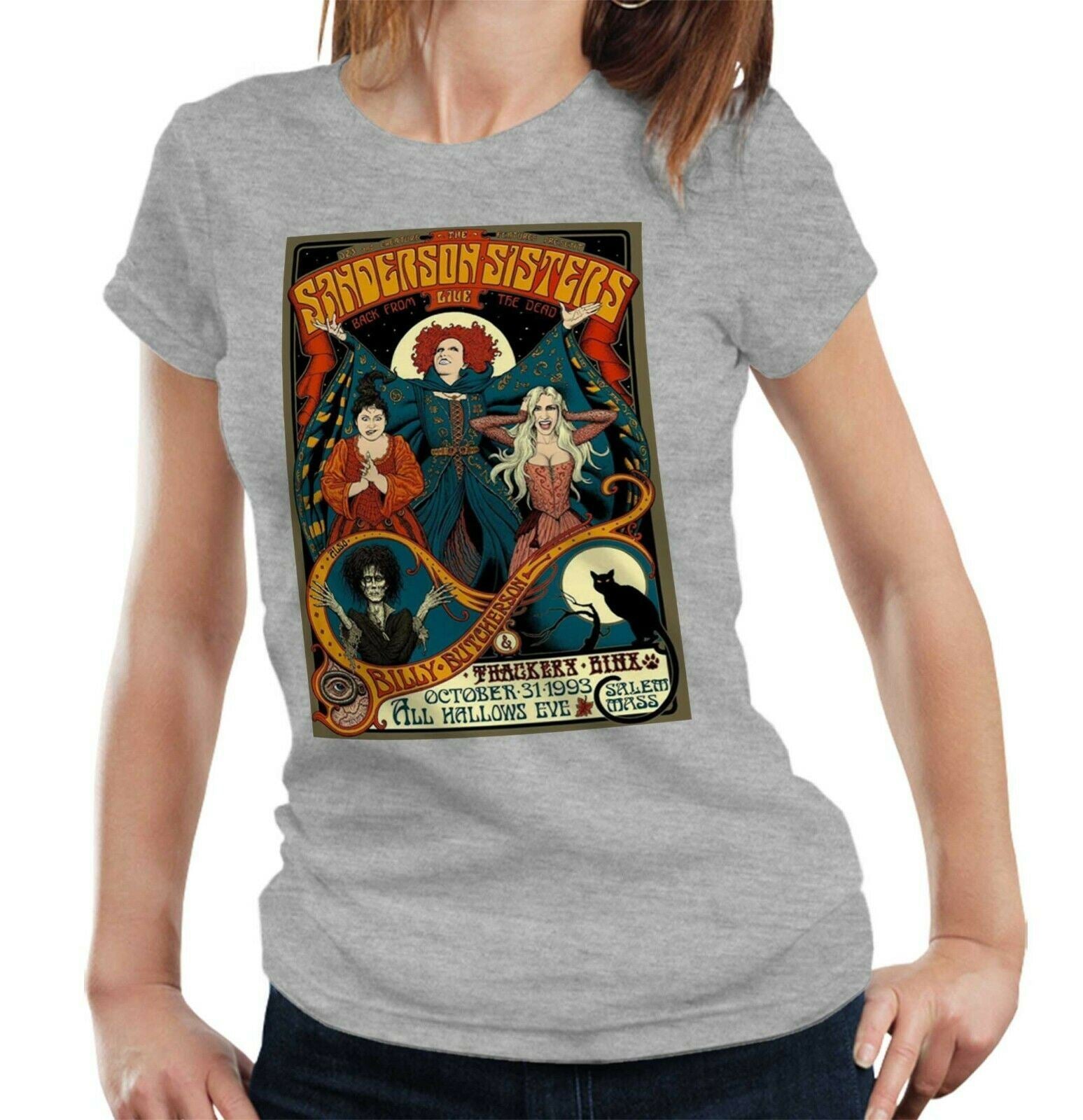 Sanderson Sisters Hocus Pocus Tshirt Fitted Ladies