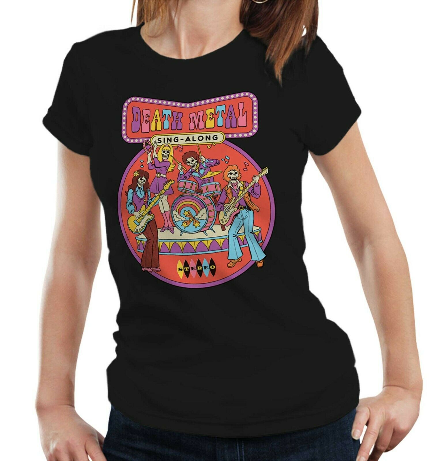 Death Metal Sing Along Tshirt Fitted Ladies