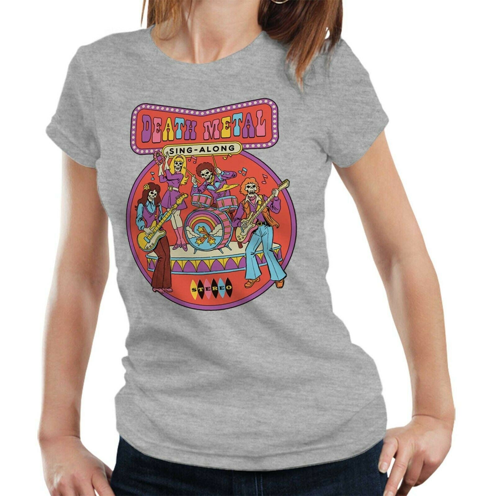 Death Metal Sing Along Tshirt Fitted Ladies