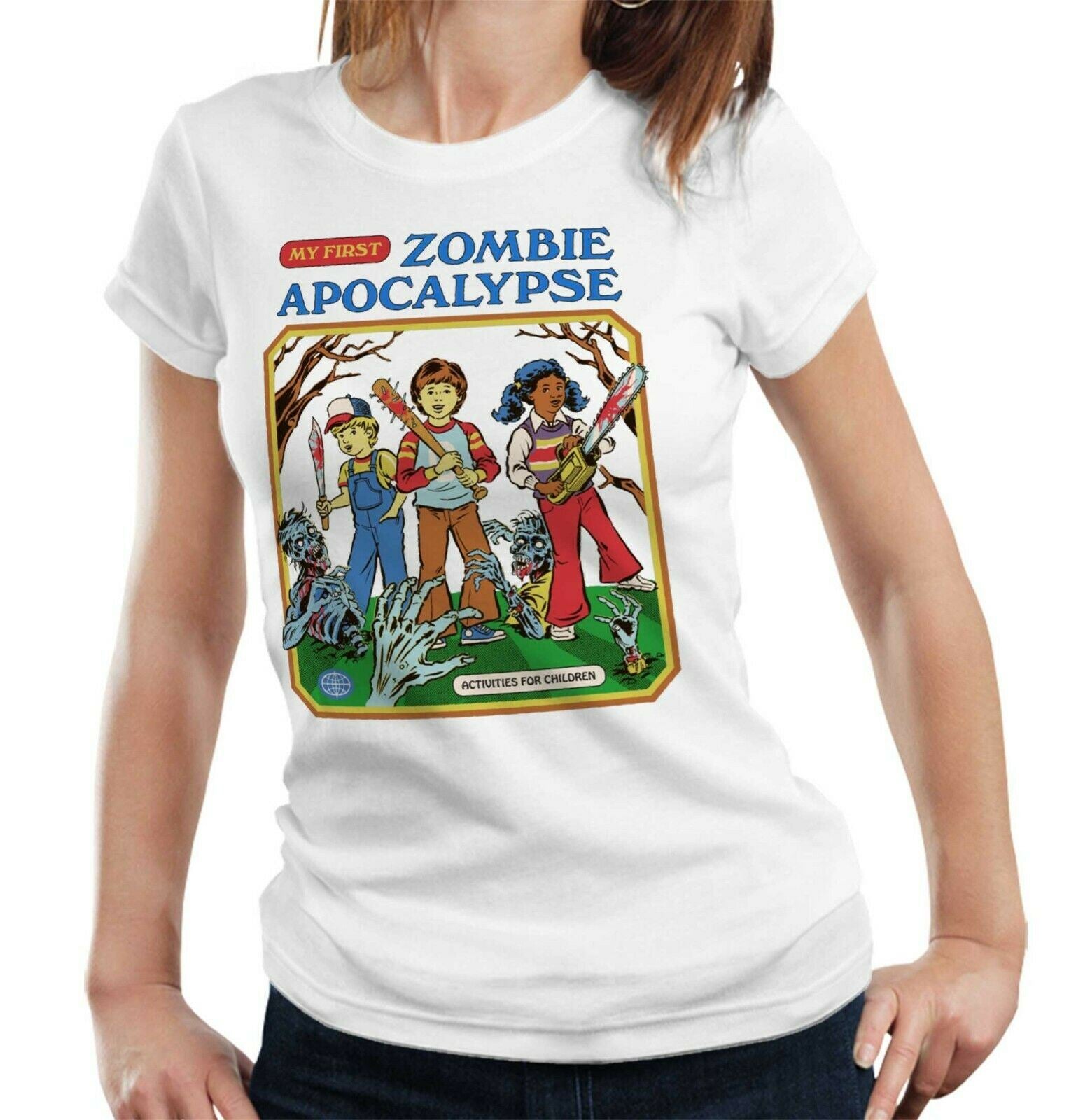 My First Zombie Apocalypse Tshirt Fitted Ladies