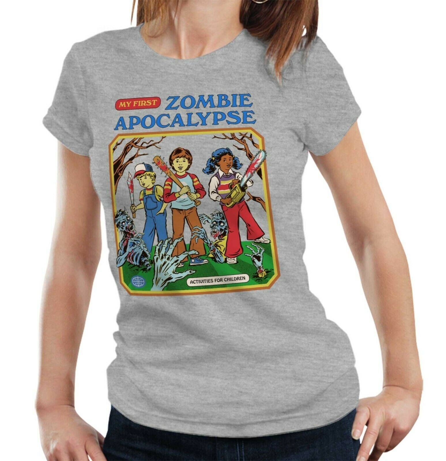 My First Zombie Apocalypse Tshirt Fitted Ladies