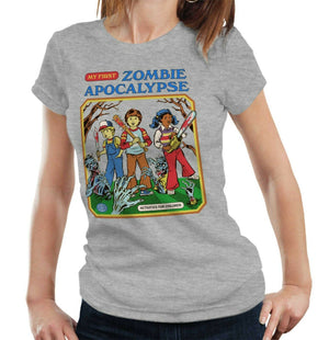 My First Zombie Apocalypse Tshirt Fitted Ladies