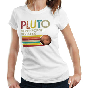 Pluto Never Forget Tshirt Fitted Ladies