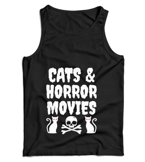 Cats & Horror Movies Ladies Vest Tank Top