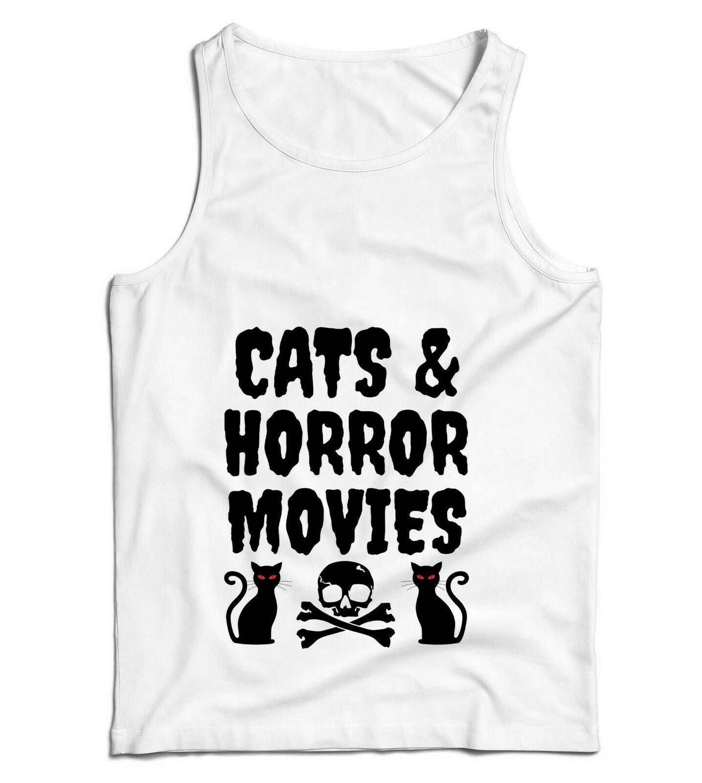 Cats & Horror Movies Ladies Vest Tank Top