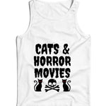 Cats & Horror Movies Ladies Vest Tank Top