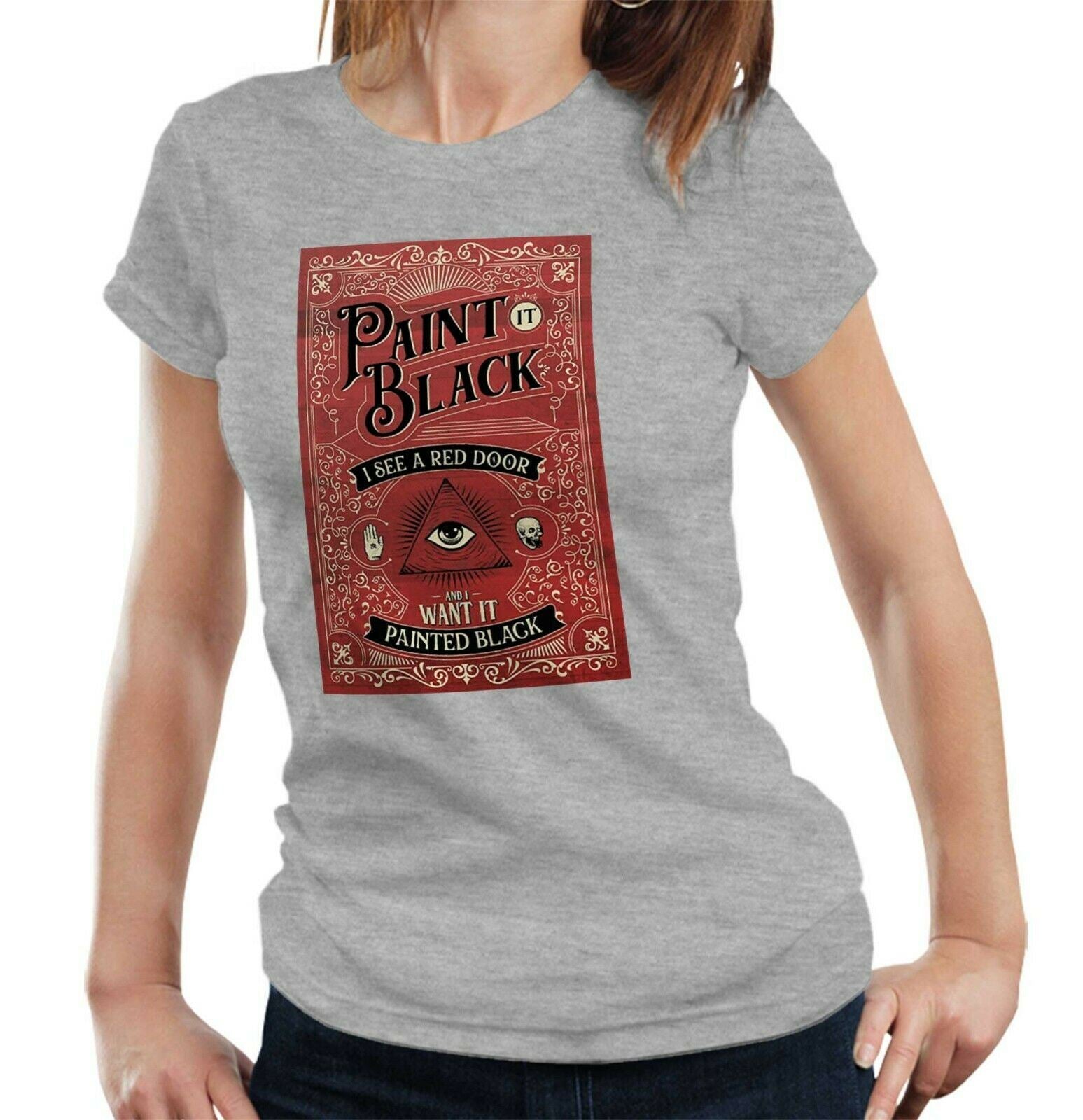 Paint It Black Lyric Tshirt Fitted Ladies