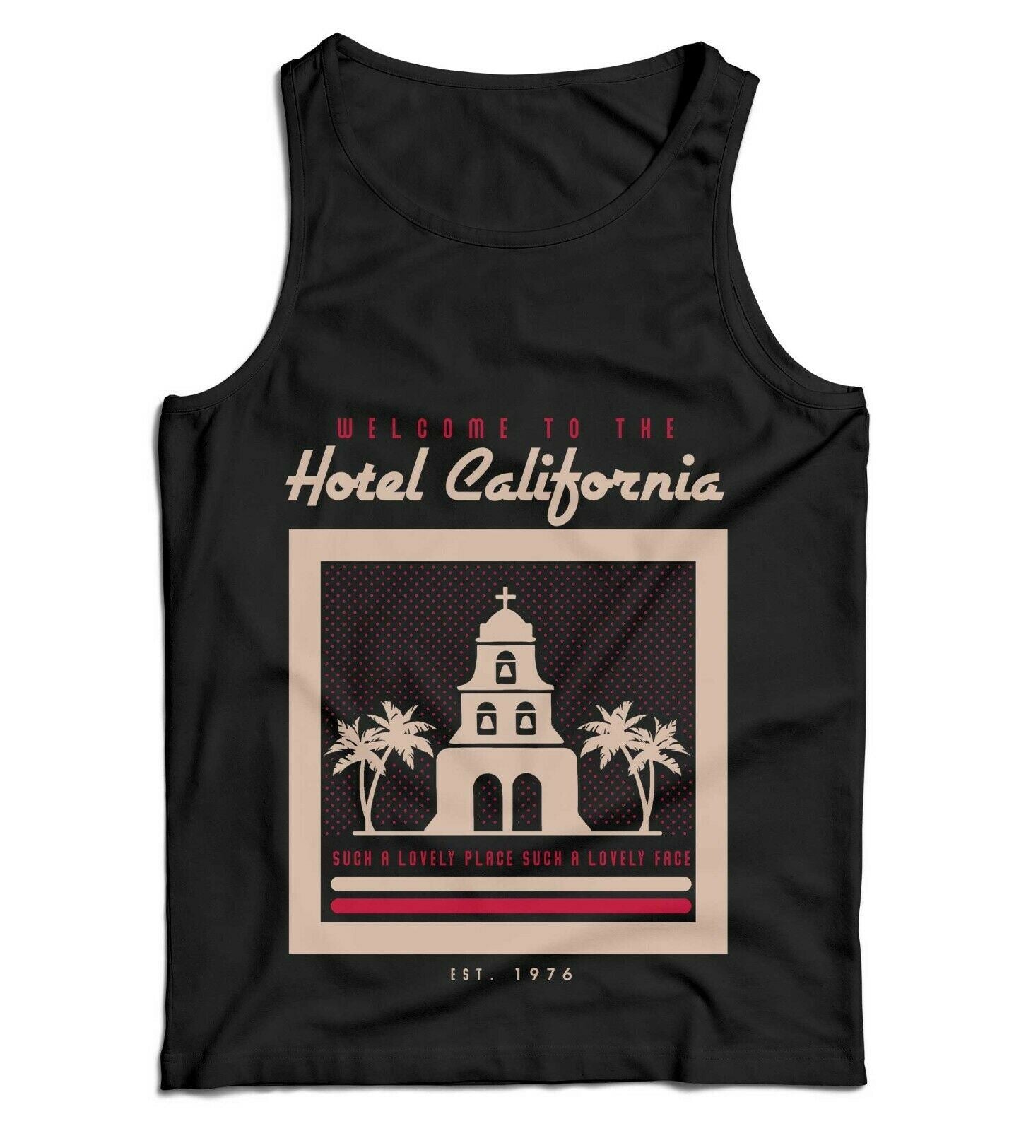 Welcome To The Hotel California Lyric Ladies Vest Tank Top