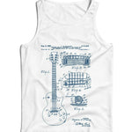 Les Paul Guitar Patent Schematic Ladies Vest Tank Top