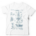 Precision Bass Guitar Patent Schematic Tshirt Unisex & Kids