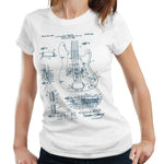 Precision Bass Guitar Patent Schematic Tshirt Fitted Ladies