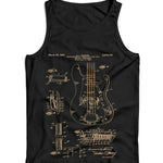 Precision Bass Guitar Patent Schematic Ladies Vest Tank Top