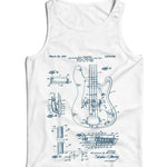 Precision Bass Guitar Patent Schematic Ladies Vest Tank Top