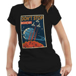 Don't Stop Believin Lyric Tshirt Fitted Ladies