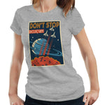 Don't Stop Believin Lyric Tshirt Fitted Ladies