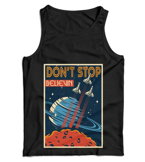 Don't Stop Believin Lyric Ladies Vest Tank Top