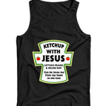 Ketchup With Jesus Ladies Vest Tank Top