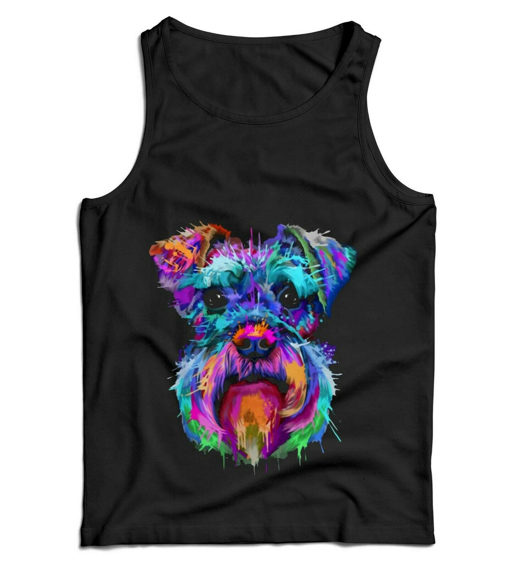 Schnauzer Art Splash Ladies Vest Tank Top