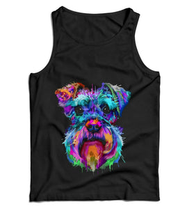 Schnauzer Art Splash Ladies Vest Tank Top